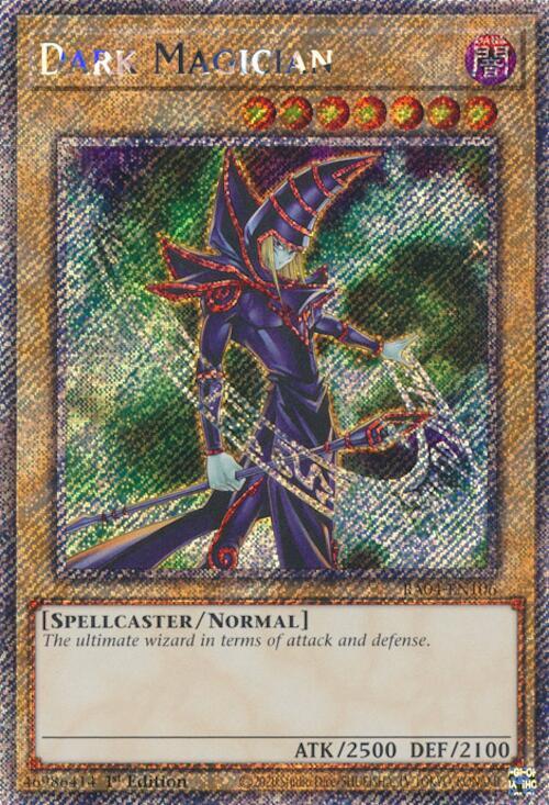 Dark Magician (6th Art) (Platinum Secret Rare) RA04-EN106 card from Quarter Century Stampede