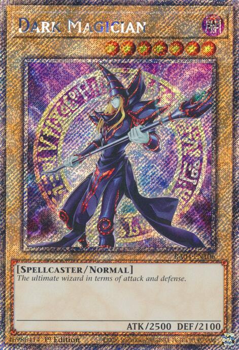 Dark Magician (8th Art) (Platinum Secret Rare) RA04-EN106 card from Quarter Century Stampede