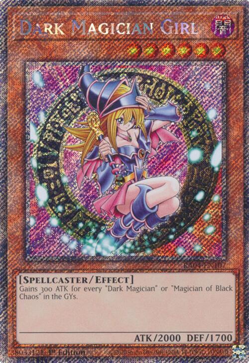 Dark Magician Girl (3rd Art) (Platinum Secret Rare) RA04-EN107 card from Quarter Century Stampede