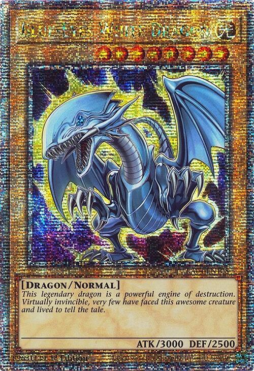 Blue-Eyes White Dragon (7th Art) (Quarter Century Secret Rare) RA04-EN108 card from Quarter Century Stampede