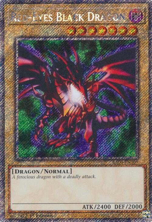 Red-Eyes Black Dragon (4th Art) (Platinum Secret Rare) RA04-EN109 card from Quarter Century Stampede