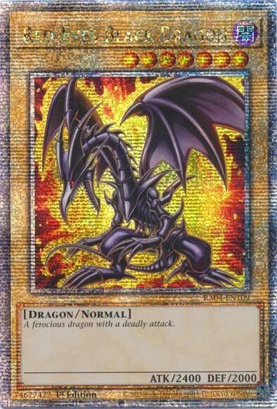 Red-Eyes Black Dragon (7th Art) (Quarter Century Secret Rare) RA04-EN109 card from Quarter Century Stampede