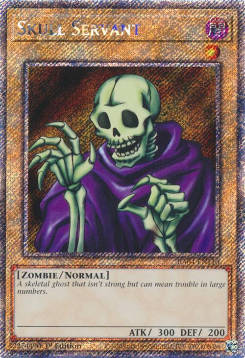Skull Servant (Platinum Secret Rare) RA04-EN110 card from Quarter Century Stampede