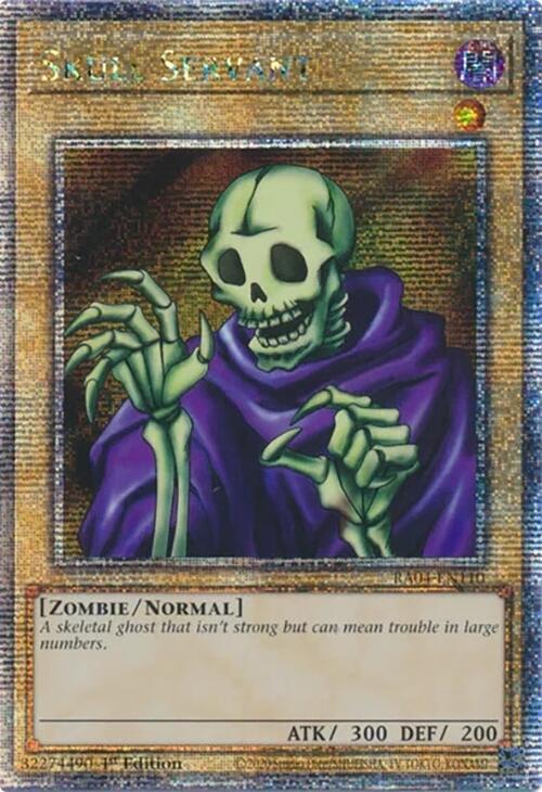 Skull Servant (Quarter Century Secret Rare) RA04-EN110 card from Quarter Century Stampede