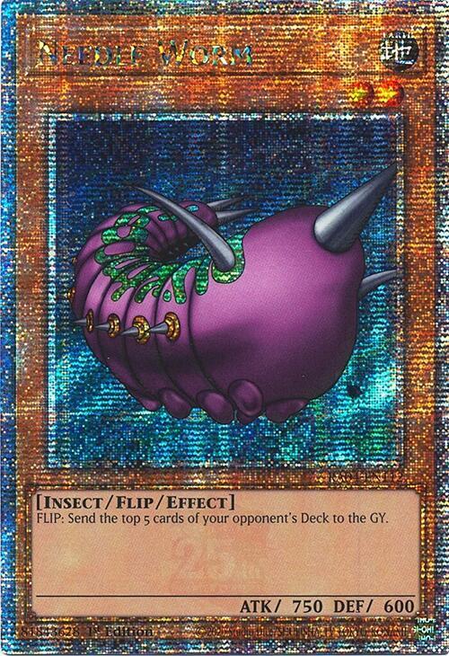 Needle Worm (Quarter Century Secret Rare) RA04-EN112 card from Quarter Century Stampede
