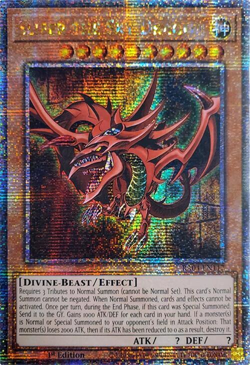 Slifer the Sky Dragon (Quarter Century Secret Rare) RA04-EN117 card from Quarter Century Stampede
