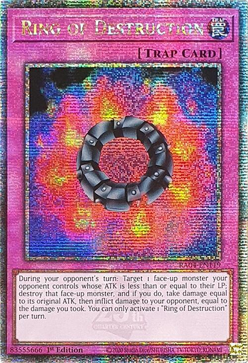 Ring of Destruction (Quarter Century Secret Rare) RA04-EN119 card from Quarter Century Stampede