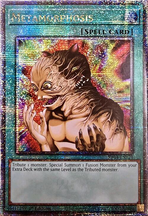 Metamorphosis (Quarter Century Secret Rare) RA04-EN123 card from Quarter Century Stampede
