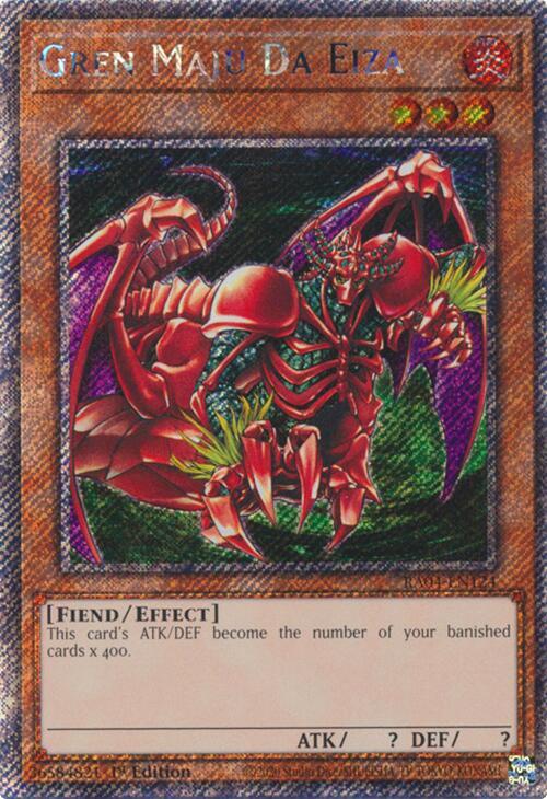 Gren Maju Da Eiza (Platinum Secret Rare) RA04-EN124 card from Quarter Century Stampede