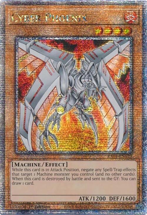 Cyber Phoenix (Quarter Century Secret Rare) RA04-EN129 card from Quarter Century Stampede