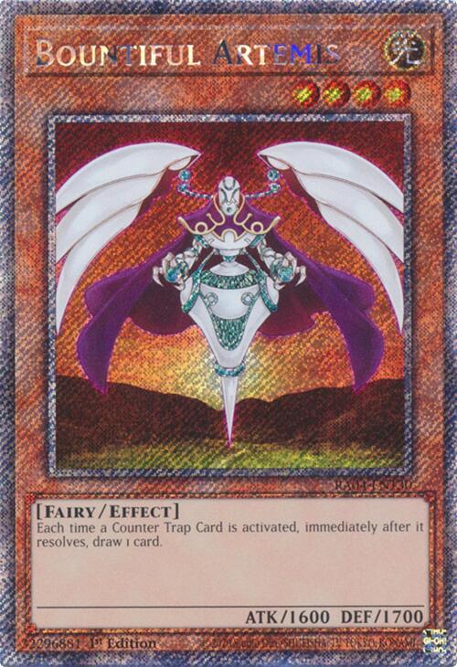 Bountiful Artemis (Platinum Secret Rare) RA04-EN130 card from Quarter Century Stampede