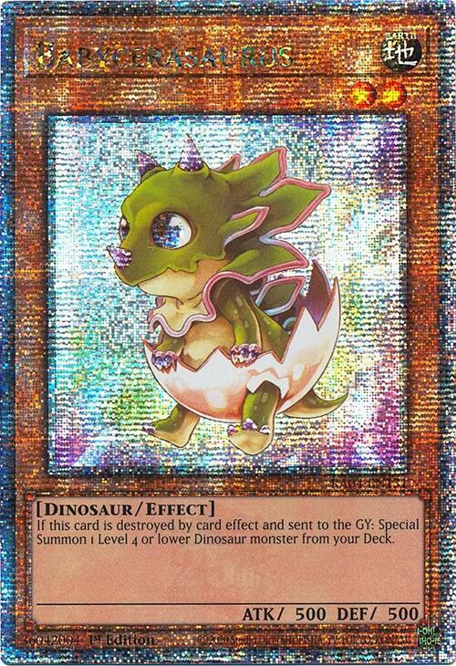 Babycerasaurus (Quarter Century Secret Rare) RA04-EN131 card from Quarter Century Stampede
