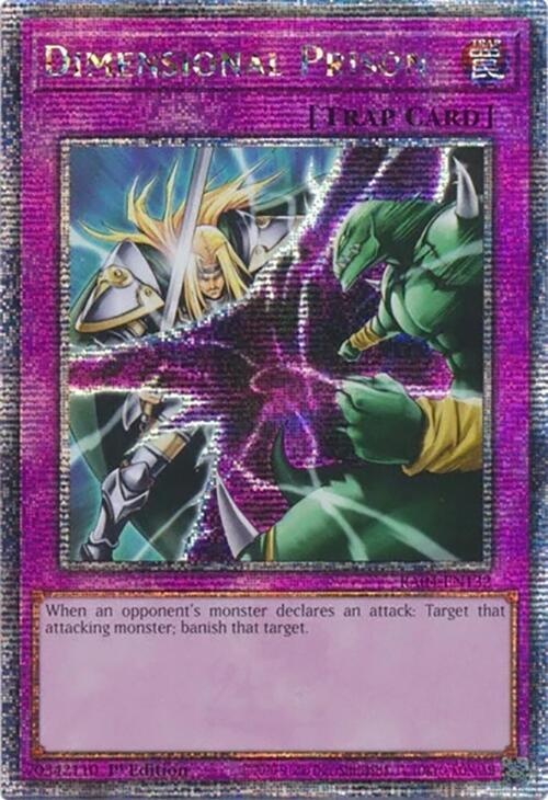 Dimensional Prison (Quarter Century Secret Rare) RA04-EN132 card from Quarter Century Stampede