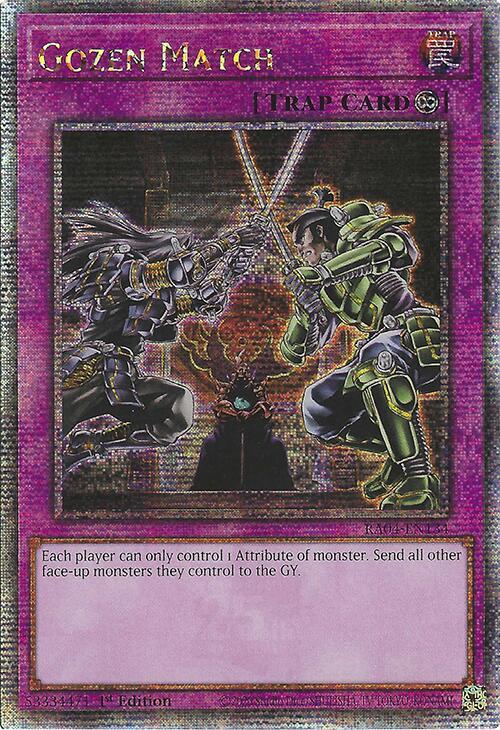 Gozen Match (Quarter Century Secret Rare) RA04-EN134 card from Quarter Century Stampede