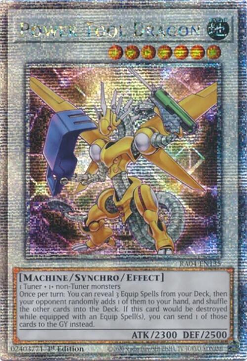Power Tool Dragon (Quarter Century Secret Rare) RA04-EN135 card from Quarter Century Stampede