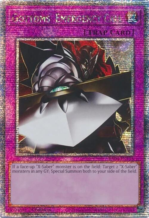 Gottoms' Emergency Call (Quarter Century Secret Rare) RA04-EN138 card from Quarter Century Stampede