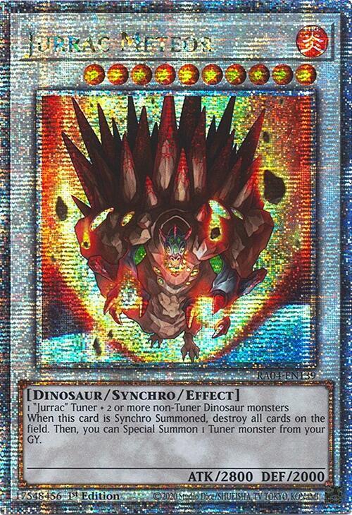 Jurrac Meteor (Quarter Century Secret Rare) RA04-EN139 card from Quarter Century Stampede