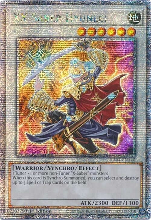 XX-Saber Hyunlei (Quarter Century Secret Rare) RA04-EN140 card from Quarter Century Stampede