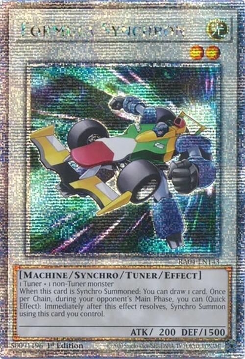 Formula Synchron (Quarter Century Secret Rare) RA04-EN143 card from Quarter Century Stampede