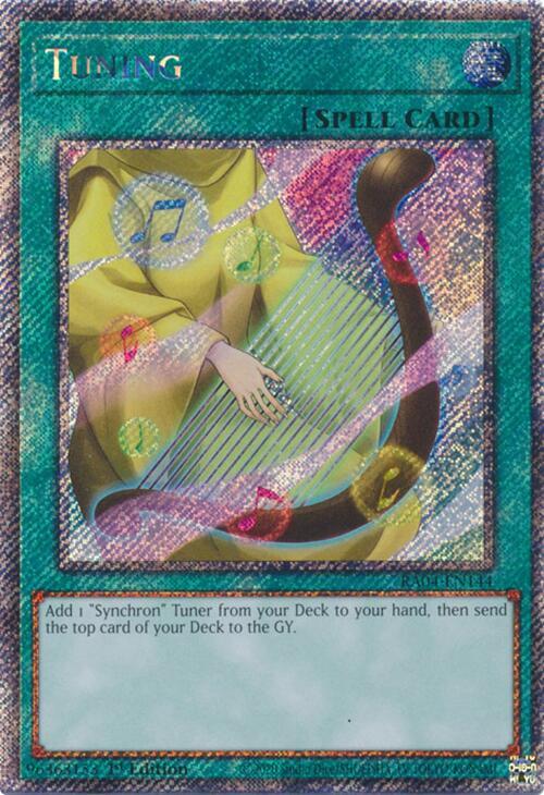 Tuning (Platinum Secret Rare) RA04-EN144 card from Quarter Century Stampede
