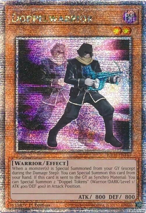 Doppelwarrior (Quarter Century Secret Rare) RA04-EN147 card from Quarter Century Stampede