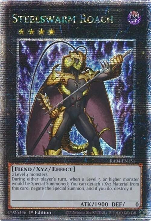 Steelswarm Roach (Quarter Century Secret Rare) RA04-EN151 card from Quarter Century Stampede