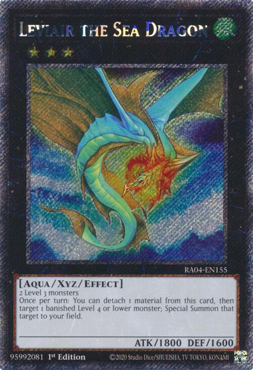 Leviair the Sea Dragon (Platinum Secret Rare) RA04-EN155 card from Quarter Century Stampede