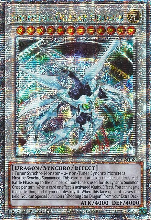 Shooting Quasar Dragon (Quarter Century Secret Rare) RA04-EN158 card from Quarter Century Stampede