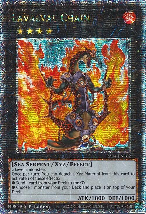 Lavalval Chain (Quarter Century Secret Rare) RA04-EN162 card from Quarter Century Stampede