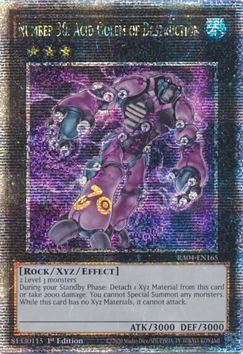 Number 30: Acid Golem of Destruction (Quarter Century Secret Rare) RA04-EN165 card from Quarter Century Stampede