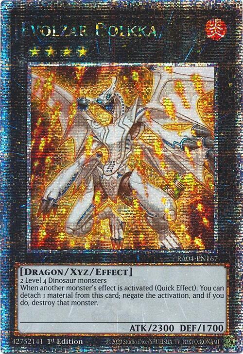 Evolzar Dolkka (Quarter Century Secret Rare) RA04-EN167 card from Quarter Century Stampede