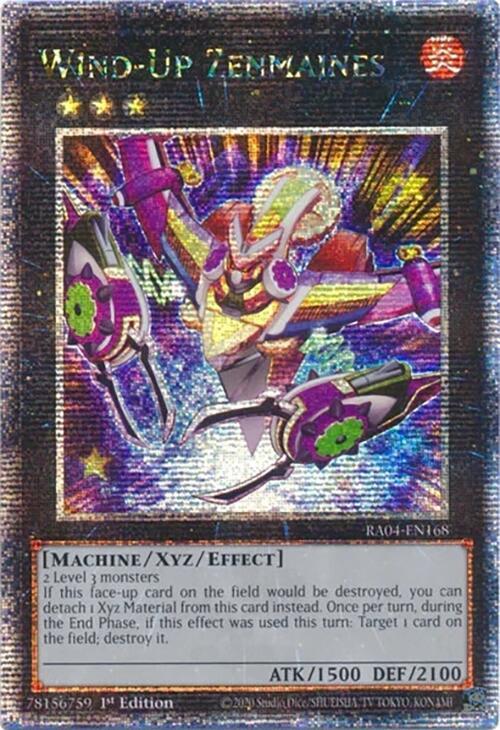 Wind-Up Zenmaines (Quarter Century Secret Rare) RA04-EN168 card from Quarter Century Stampede
