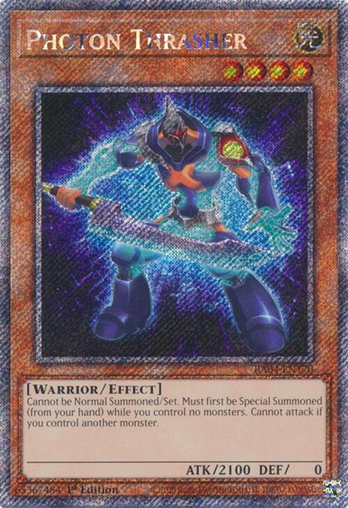 Photon Thrasher (Platinum Secret Rare) RA04-EN170 card from Quarter Century Stampede