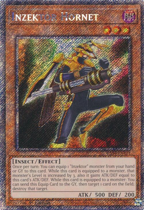 Inzektor Hornet (Platinum Secret Rare) RA04-EN171 card from Quarter Century Stampede