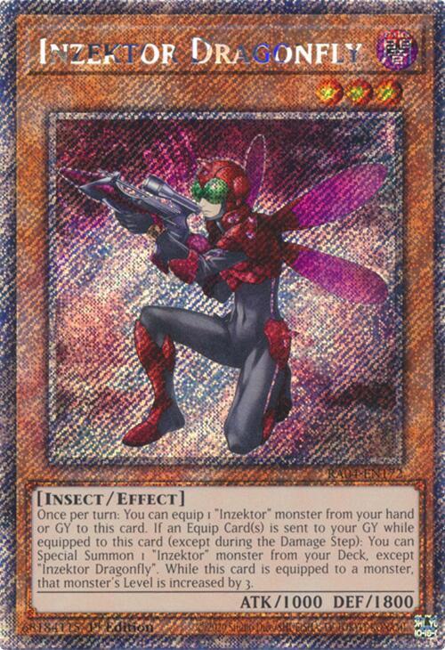 Inzektor Dragonfly (Platinum Secret Rare) RA04-EN172 card from Quarter Century Stampede