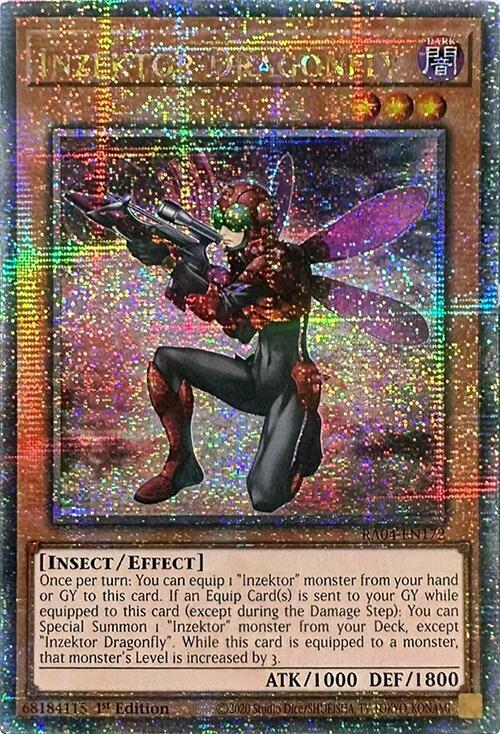 Inzektor Dragonfly (Quarter Century Secret Rare) RA04-EN172 card from Quarter Century Stampede