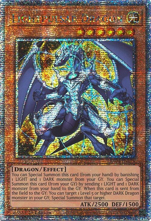 Lightpulsar Dragon (Quarter Century Secret Rare) RA04-EN176 card from Quarter Century Stampede