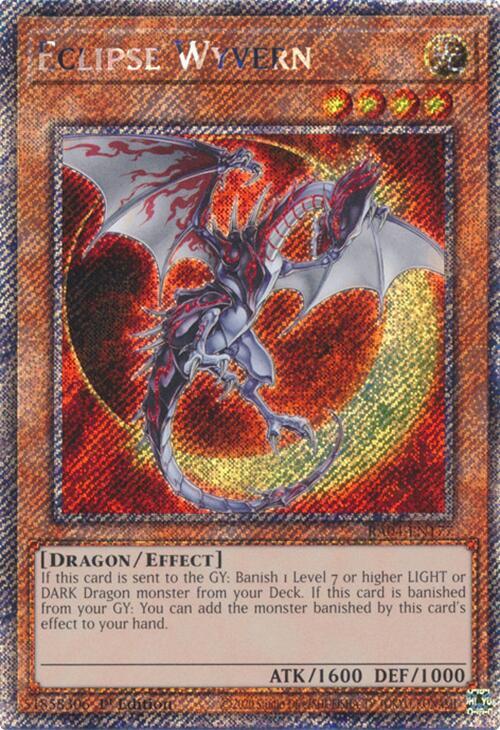 Eclipse Wyvern (Platinum Secret Rare) RA04-EN177 card from Quarter Century Stampede