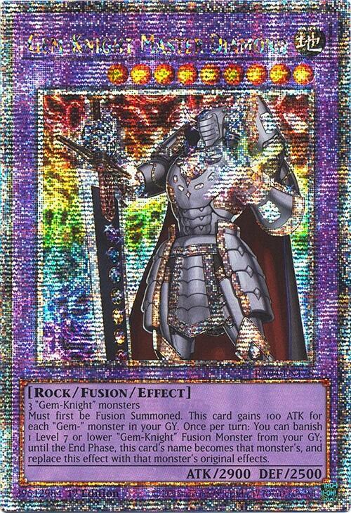 Gem-Knight Master Diamond (Quarter Century Secret Rare) RA04-EN178 card from Quarter Century Stampede
