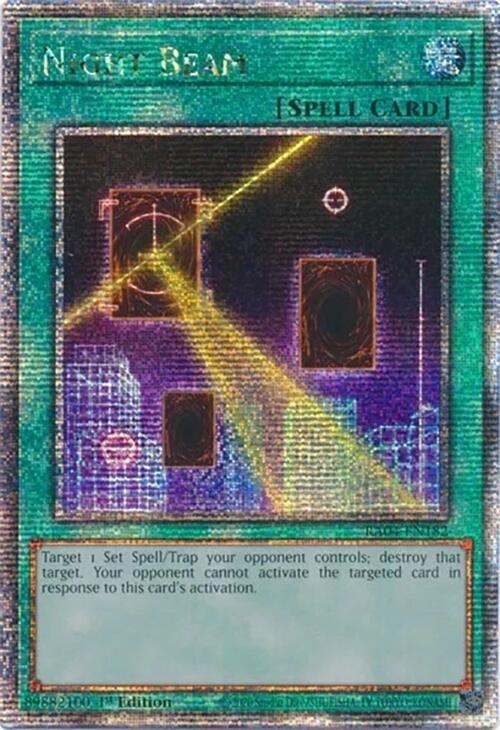 Night Beam (Quarter Century Secret Rare) RA04-EN182 card from Quarter Century Stampede