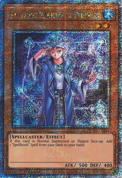 Spellbook Magician of Prophecy (Quarter Century Secret Rare) RA04-EN183 card from Quarter Century Stampede