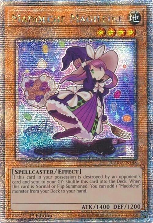 Madolche Magileine (Quarter Century Secret Rare) RA04-EN185 card from Quarter Century Stampede
