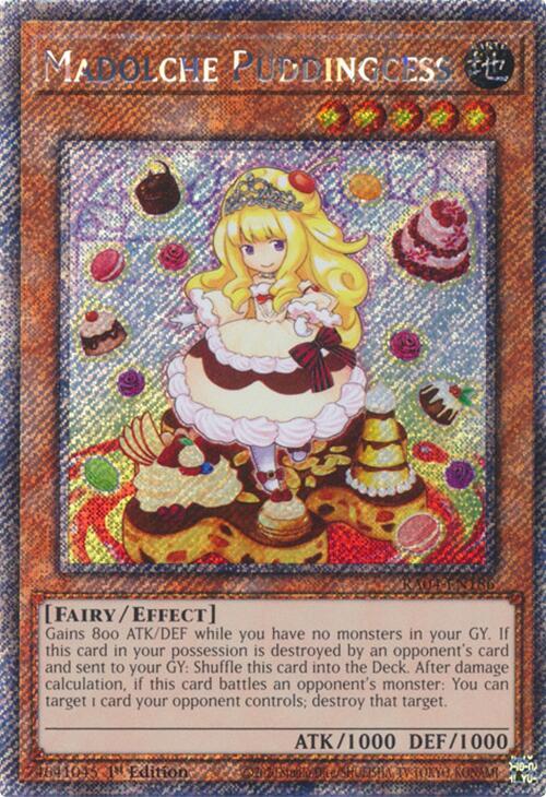 Madolche Puddingcess (Platinum Secret Rare) RA04-EN186 card from Quarter Century Stampede