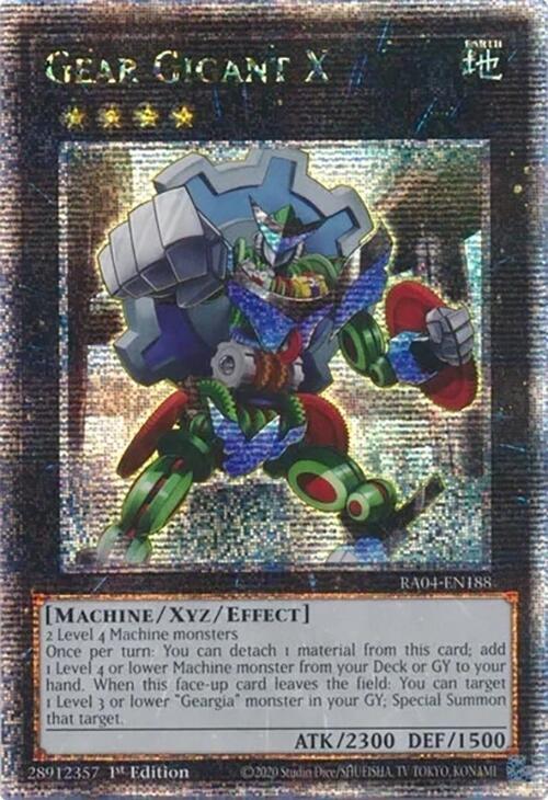 Gear Gigant X (Quarter Century Secret Rare) RA04-EN188 card from Quarter Century Stampede