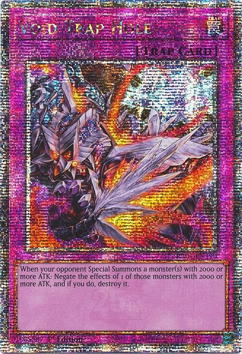 Void Trap Hole (Quarter Century Secret Rare) RA04-EN190 card from Quarter Century Stampede