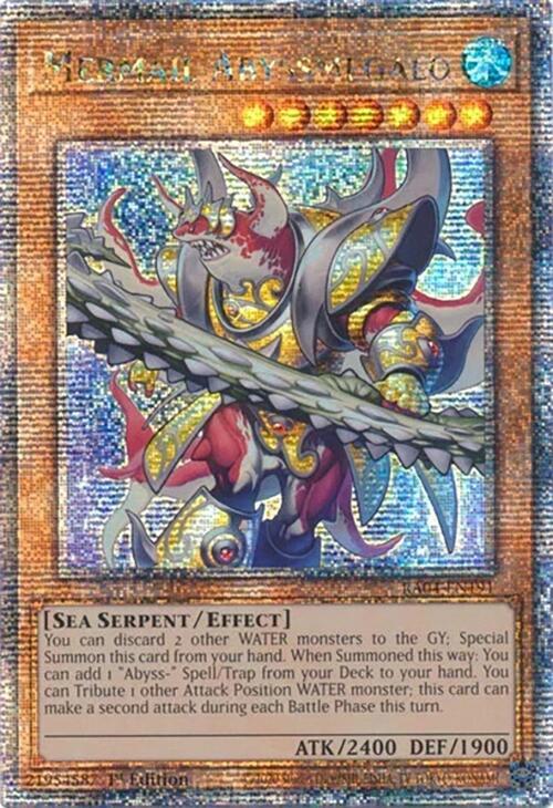Mermail Abyssmegalo (Quarter Century Secret Rare) RA04-EN191 card from Quarter Century Stampede
