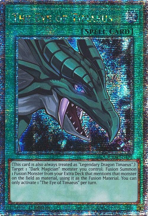 The Eye of Timaeus (Quarter Century Secret Rare) RA04-EN192 card from Quarter Century Stampede