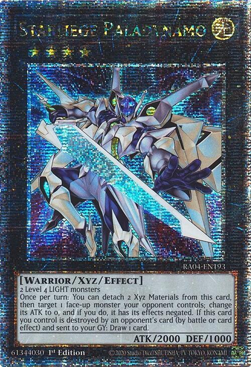 Starliege Paladynamo (Quarter Century Secret Rare) RA04-EN193 card from Quarter Century Stampede