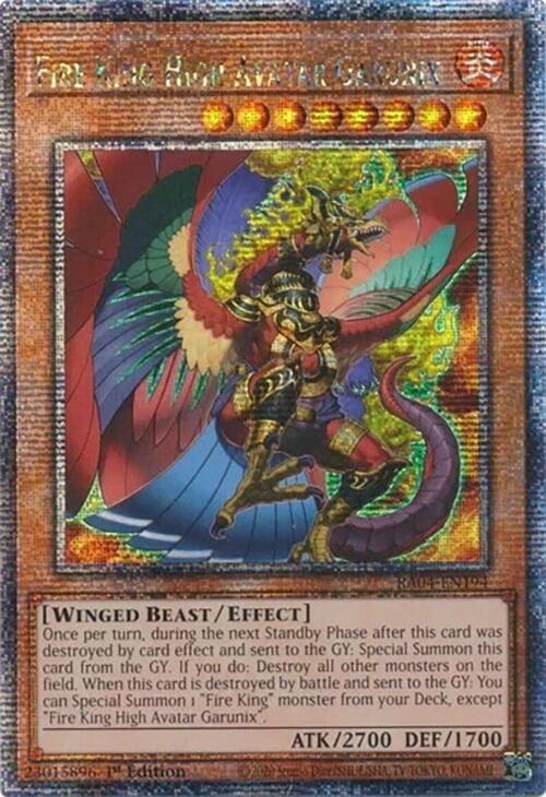 Fire King High Avatar Garunix (Quarter Century Secret Rare) RA04-EN194 card from Quarter Century Stampede