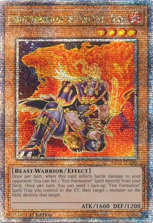 Brotherhood of the Fire Fist - Bear (Quarter Century Secret Rare) RA04-EN198 card from Quarter Century Stampede
